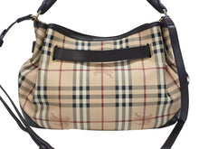 画像をギャラリービューアに読み込む, BURBERRY バーバリー ノバチェック 2WAY ハンドバッグ ベージュ ブラウン PVC レザー ショルダー 3742238 ゴールド金具 美品 中古 4b005299