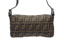 画像をギャラリービューアに読み込む, FENDI フェンディ ハンドバッグ ズッカ柄 マンマバケット ブラウン キャンバス レザー 26424 シルバー金具 美品 中古 4b005301