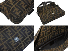画像をギャラリービューアに読み込む, FENDI フェンディ ハンドバッグ ズッカ柄 マンマバケット ブラウン キャンバス レザー 26424 シルバー金具 美品 中古 4b005301