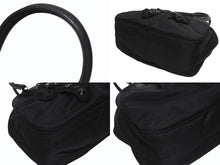 画像をギャラリービューアに読み込む, PRADA プラダ BearLogo ベアロゴ ハンドバッグ トライアングルロゴ 2020s ナイロン レザー ビジュー ブラック 美品 中古 4b005303