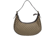 画像をギャラリービューアに読み込む, CELINE セリーヌ マカダム柄 ワンショルダーバッグ ベージュ ハンドバッグ キャンバス レザー ロゴ ゴールド金具 美品 中古 4b005307