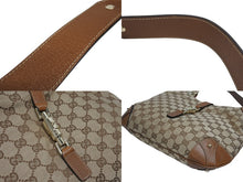画像をギャラリービューアに読み込む, 極美品 GUCCI グッチ ハンドバッグ ワンショルダーバッグ 120888 GGキャンバス レザー ベージュ ゴールド金具 中古 4b005308
