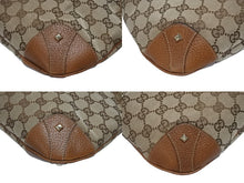 画像をギャラリービューアに読み込む, 極美品 GUCCI グッチ ハンドバッグ ワンショルダーバッグ 120888 GGキャンバス レザー ベージュ ゴールド金具 中古 4b005308