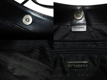 画像をギャラリービューアに読み込む, 極美品 BURBERRY バーバリー ノヴァチェック 2000年代 ワンショルダーバッグ PVC レザー ベージュ ブラック シルバー金具 中古 4b005309