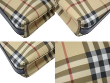 画像をギャラリービューアに読み込む, 極美品 BURBERRY バーバリー ノヴァチェック 2000年代 ワンショルダーバッグ PVC レザー ベージュ ブラック シルバー金具 中古 4b005309