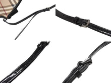 画像をギャラリービューアに読み込む, BURBERRY バーバリー ショルダーバッグ チェック柄 ベージュ ブラック 黒 パテントレザー 3800998 美品 中古 4b005310