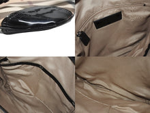 画像をギャラリービューアに読み込む, BURBERRY バーバリー ショルダーバッグ チェック柄 ベージュ ブラック 黒 パテントレザー 3800998 美品 中古 4b005310