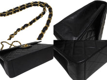 Load image into Gallery viewer, CHANEL シャネル デカマトラッセ チェーンショルダーバッグ シングルフラップ 2番台 ブラック ゴールド金具 美品 中古 4b005317