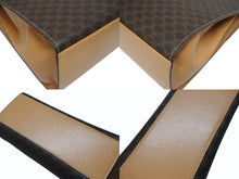 画像をギャラリービューアに読み込む, CELINE セリーヌ ハンドバッグ ショルダーバッグ 2WAY M 14 マカダム柄 PVC レザー ブラウン ゴールド金具 美品 中古 4b005319