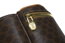 画像をギャラリービューアに読み込む, CELINE セリーヌ マカダム ウエストバッグ ボディバッグ M12 イタリア製 PVC レザー ブラウン ゴールド金具 美品 中古 4b005325