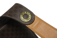 画像をギャラリービューアに読み込む, CELINE セリーヌ マカダム ウエストバッグ ボディバッグ M12 イタリア製 PVC レザー ブラウン ゴールド金具 美品 中古 4b005325