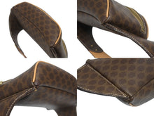 画像をギャラリービューアに読み込む, CELINE セリーヌ マカダム ウエストバッグ ボディバッグ M12 イタリア製 PVC レザー ブラウン ゴールド金具 美品 中古 4b005325