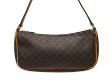 画像をギャラリービューアに読み込む, CELINE セリーヌ ワンショルダーバッグ ホーボー ミニハンドバッグ アクセサリーポーチ マカダム柄 ブラウン 美品 中古 4b005330