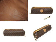 画像をギャラリービューアに読み込む, CELINE セリーヌ マカダム ワンショルダーバッグ ポーチ付き ボストンバッグ ハンドバッグ ロゴ PVC レザー ブラウン ゴールド 美品 中古 4b005332