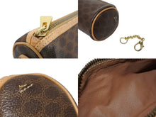 画像をギャラリービューアに読み込む, CELINE セリーヌ マカダム ワンショルダーバッグ ポーチ付き ボストンバッグ ハンドバッグ ロゴ PVC レザー ブラウン ゴールド 美品 中古 4b005332