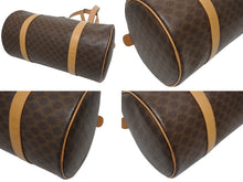 画像をギャラリービューアに読み込む, CELINE セリーヌ マカダム ワンショルダーバッグ ポーチ付き ボストンバッグ ハンドバッグ ロゴ PVC レザー ブラウン ゴールド 美品 中古 4b005332