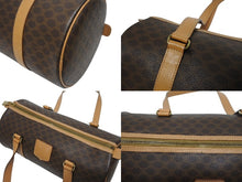 画像をギャラリービューアに読み込む, CELINE セリーヌ マカダム ワンショルダーバッグ ポーチ付き ボストンバッグ ハンドバッグ ロゴ PVC レザー ブラウン ゴールド 美品 中古 4b005332