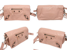 画像をギャラリービューアに読み込む, BALENCIAGA バレンシアガ ショルダーバッグ クラシックツールキット 327101 レザー ピンク 美品 中古 4b005334