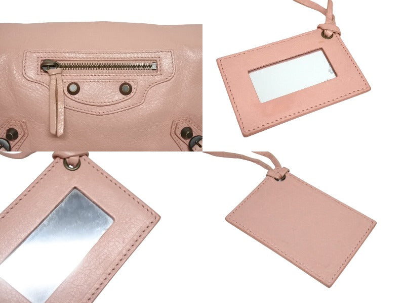 BALENCIAGA バレンシアガ ショルダーバッグ クラシックツールキット 327101 レザー ピンク 美品 中古 4b005334