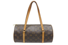 Load image into Gallery viewer, LOUIS VUITTON ルイヴィトン パピヨン30 モノグラムキャンバス ハンドバッグ 旧型 筒形 M51385 ブラウン 美品 中古 4b005335