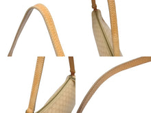 画像をギャラリービューアに読み込む, CELINE セリーヌ ワンショルダーバッグ ホーボー ミニハンドバッグ アクセサリーポーチ マカダム柄 ベージュ 美品 中古 4b005336