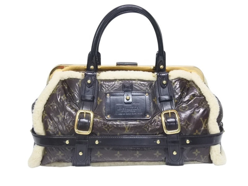 LOUIS VUITTON 路易威登Monogram Shearling Storm 手提包栗色M95574