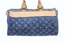 Load image into Gallery viewer, 新品同様 LOUIS VUITTON ルイヴィトン ネオスピーディ ハンドバッグ M95019 モノグラム デニム インディゴブルー ゴールド金具 中古 4b005341