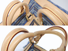Load image into Gallery viewer, 新品同様 LOUIS VUITTON ルイヴィトン ネオスピーディ ハンドバッグ M95019 モノグラム デニム インディゴブルー ゴールド金具 中古 4b005341