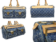 Load image into Gallery viewer, LOUIS VUITTON ルイヴィトン ネオスピーディ ハンドバッグ M95019 モノグラム デニム インディゴブルー ゴールド金具 美品 中古 4b005342