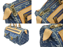 Load image into Gallery viewer, LOUIS VUITTON ルイヴィトン ネオスピーディ ハンドバッグ M95019 モノグラム デニム インディゴブルー ゴールド金具 美品 中古 4b005342