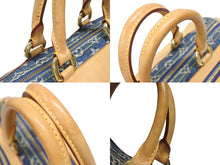Load image into Gallery viewer, LOUIS VUITTON ルイヴィトン ネオスピーディ ハンドバッグ M95019 モノグラム デニム インディゴブルー ゴールド金具 美品 中古 4b005342