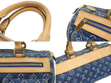 Load image into Gallery viewer, LOUIS VUITTON ルイヴィトン ネオスピーディ ハンドバッグ M95019 モノグラム デニム インディゴブルー ゴールド金具 美品 中古 4b005342