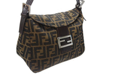 画像をギャラリービューアに読み込む, 極美品 FENDI フェンディ マンマバケット ワンショルダーバッグ 26426 ズッカ柄 縦長 シルバー金具 中古 4b005345