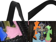 Load image into Gallery viewer, 極美品 CHROME HEARTS クロムハーツ MULTI FILIGREE CHICKEN NUGGET チキンナゲット ラージフィリグリークロス ワンショルダーバッグ マルチカラー クロスパッチ 中古 4b005351