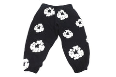 新品同様 DENIM TEARS デニムティアーズ スウェットパンツ キッズ用 RN162838 ブラック コットン サイズ4Y 中古 4b005353