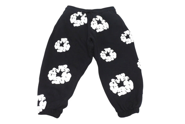 新品同様 DENIM TEARS デニムティアーズ スウェットパンツ キッズ用 RN162838 ブラック コットン サイズ4Y 中古 4b005353