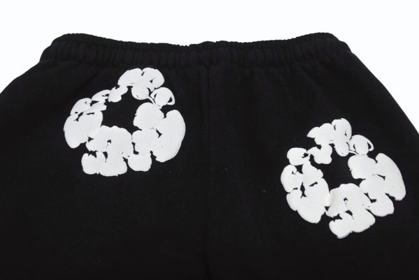 新品同様 DENIM TEARS デニムティアーズ スウェットパンツ キッズ用 RN162838 ブラック コットン サイズ4Y 中古 4b005353