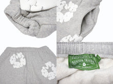 Load image into Gallery viewer, 新品同様 DENIM TEARS デニムティアーズ スウェットパンツ コットンリース プリント キッズ用 RN162838 グレー コットン サイズ4Y 中古 4b005357