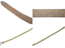 画像をギャラリービューアに読み込む, b.b.simon ビービー サイモン 型押し スワロフスキー スタッズ ベルト イエロー マルチカラー レザー シルバー金具 小物 装飾 サイズ36 良品 中古 4b005360