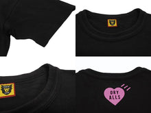 画像をギャラリービューアに読み込む, HUMAN MADE ヒューマンメイド 原宿限定 HEART T-SHIRT 日本製 コットン ブラック ピンク サイズ2XL 美品 中古 4b005367