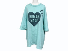 Load image into Gallery viewer, HUMAN MADE ヒューマンメイド 半袖Tシャツ HEART ハート コットン ターコイズブルー サイズ2XL 美品 中古 4b005370