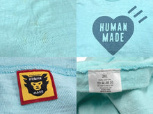 Load image into Gallery viewer, HUMAN MADE ヒューマンメイド 半袖Tシャツ HEART ハート コットン ターコイズブルー サイズ2XL 美品 中古 4b005370