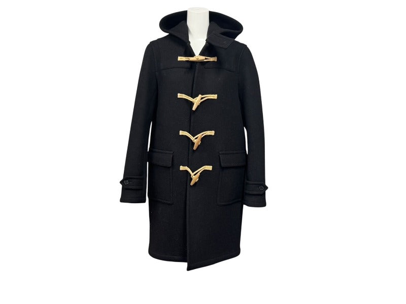 イブサンローラン　ブラック ダッフルコート フード付き yamago78_22619