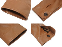 画像をギャラリービューアに読み込む, 極美品 GUCCI グッチ ウェアレザー ボンバージャケット シェリーライン サイズ50 ブラウン レザー 中古 4b005375