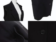 画像をギャラリービューアに読み込む, 極美品 HERMES エルメス マルジェラ期 ノースリーブ テーラードジャケット サイズ40 ウール スパンデックス ブラック 中古 4b005377