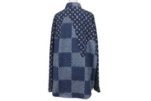 Load image into Gallery viewer, LOUIS VUITTON ルイヴィトン NIGO モノグラムウェーブジャイアント ダミエ フランネル長袖シャツ RM202M VJI HJS02W サイズXL 美品 中古 4b005381