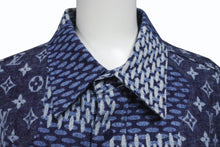 Load image into Gallery viewer, LOUIS VUITTON ルイヴィトン NIGO モノグラムウェーブジャイアント ダミエ フランネル長袖シャツ RM202M VJI HJS02W サイズXL 美品 中古 4b005381