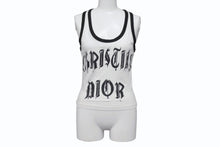Load image into Gallery viewer, 極美品 Christian Dior クリスチャンディオール タンクトップ ノースリーブ 2E12155800 サイズ36 ホワイト ブラック ガリアーノ期 中古 4b005382