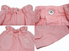 Load image into Gallery viewer, 極美品 MIUMIU ミュウミュウ デニムショーツ ショートパンツ MP1565 1Z7Y サイズ38 ピンク ロゴプリント 中古 4b005384