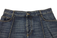 画像をギャラリービューアに読み込む, BOTTEGAVENETA ボッテガヴェネタ カーブシェイプ デニムパンツ ジーンズ 723355 V2J80 サイズ42 ロールアップ ブルー 美品 中古 4b005385